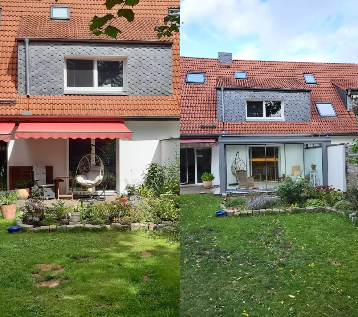 sommergarten plus 2023 vorhernachher1 | Kemena Tischlerei Bremen