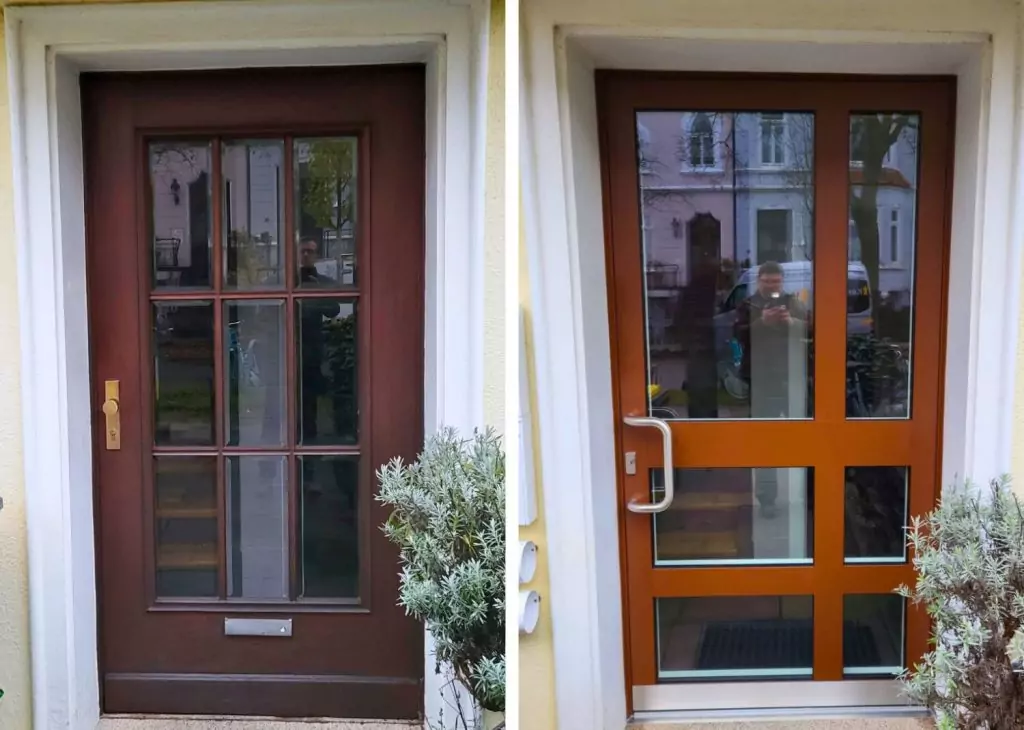 Haustür Aluminium 4 Aluminiumhaustür braun Weru Kemena Bremen