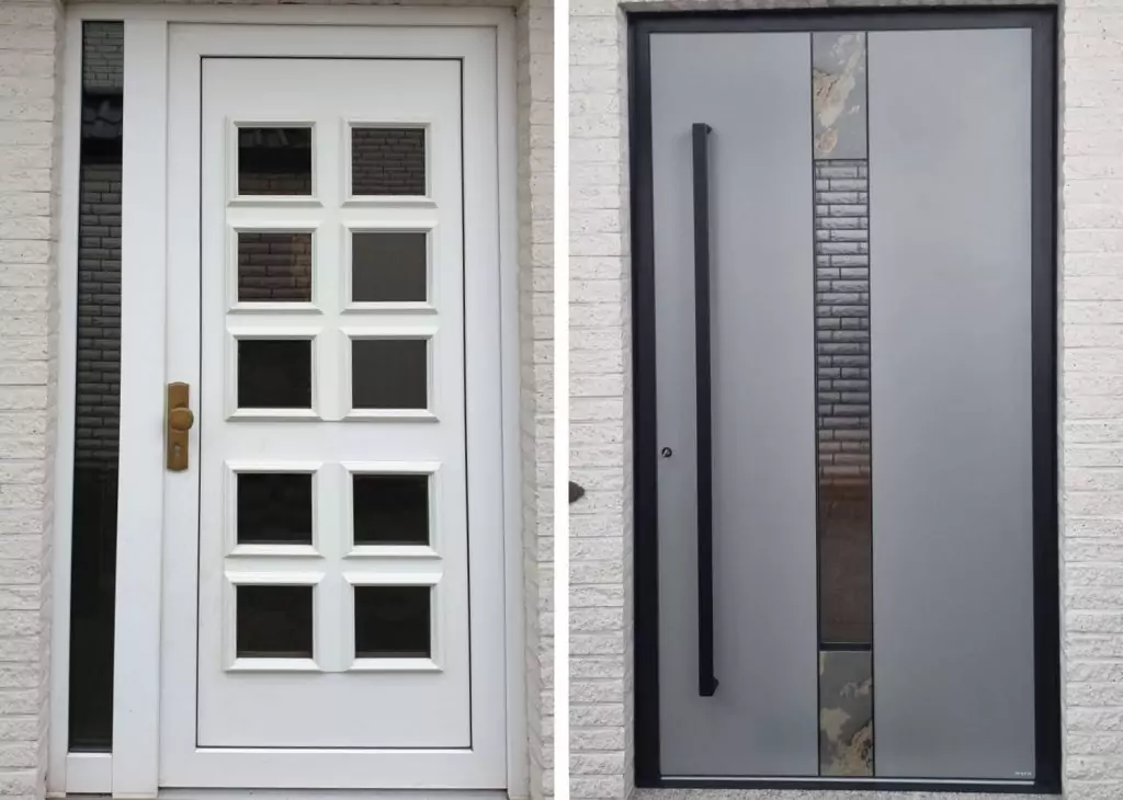Haustür Aluminium 6 Aluminiumhaustür grau Schiefer Autumm Rustic Weru Kemena Bremen