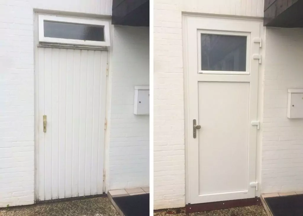 Haustür Kunststoff 4 Kunststoffhaustür weiß Nebeneingangstür Weru Kemena Bremen