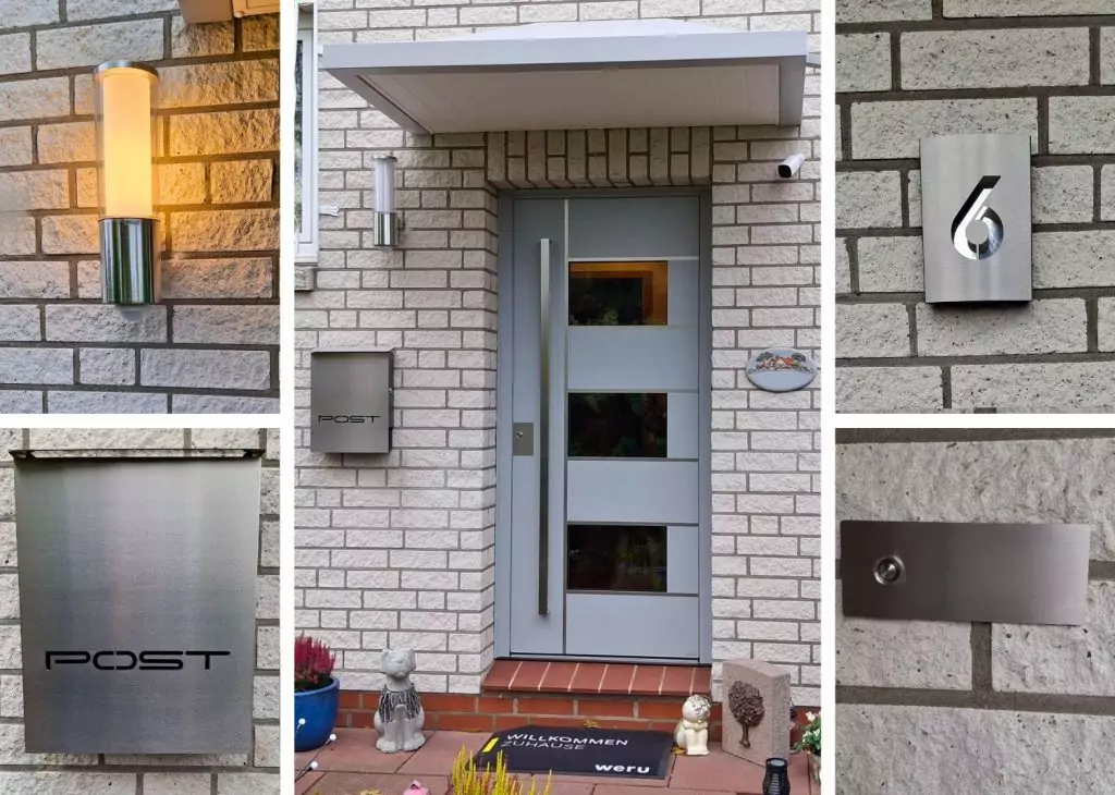 Wandleuchte, Briefkasten, Hausnummer Albert Kemena Bremen