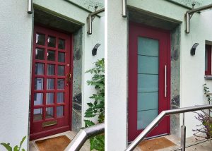 Weru Aluminium Haustür vorher nachher