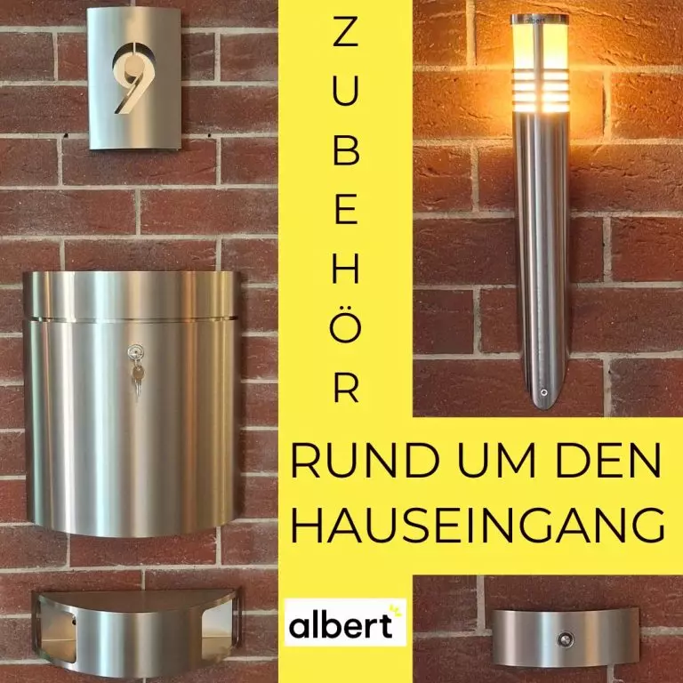 Kemena Bremen Haustür Zubehör Briefkasten Hausnummer Außenleuchte Klingelplatte